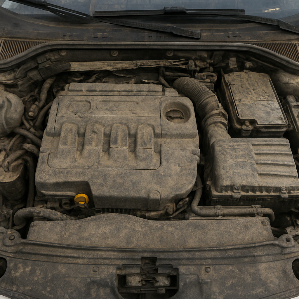 Engine Bay Detailing before detailing