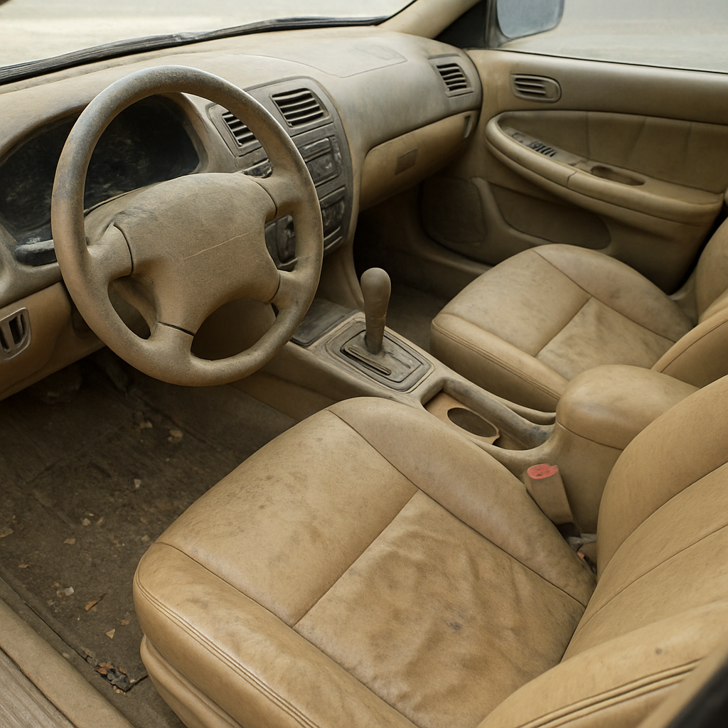 Interior detailing before detailing